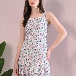 ZEUGEN Floral Print Fit & Flare Dress-image-50