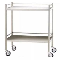 Welltrust Healthcare 45x60x82 cm Powder Coated Mid Steel 2 Shelves Instrument Trolley, WSH-1389-image-75