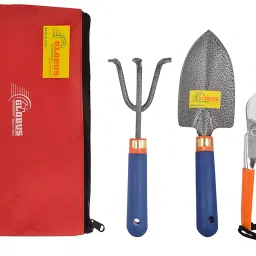 Globus 507 Steel Manual Gardening Tool Set (Orange And Silver) Free Tool Kit Bag (Set Of 4 Pcs)-image-63
