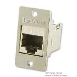 L-COM IN LINE COUPLER, 8 POSITION RJ45 JACK - 8 POSITION RJ45 JACK, ECF504-SC5E-48