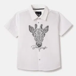 Blue Giraffe Boys Opaque Printed Casual Shirt-picture-47