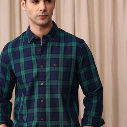 Mr Bowerbird Men Tailored Fit Tartan Checks Opaque Pure Cotton Casual Shirt-image-34