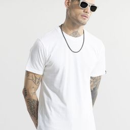 Snitch EasyEssentials White Round Neck Cotton T-shirt-image-36