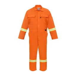 Karam PWIFR12021R Cotton Reflective tape Orange Safety Workwear With Pockets Size XXL-image-30