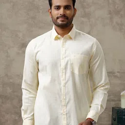 Ramraj Men Solid Spread Collar Casual Casual Shirt-image-93