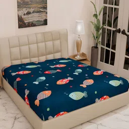 Innovative Edge Blue & Red Cotton Water Resistant Mattress Protector-picture-16