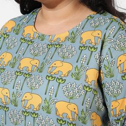 Instafab Plus Plus Size Floral Printed  Round Neck Top image 4
