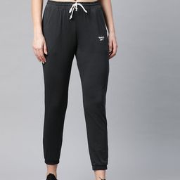Reebok Women Black Slim Fit Solid Training Essential Joggers-image-80