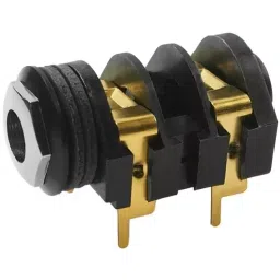 RS PRO Jack Connector 6.35 mm Panel Mount Mono Socket 2 Pole 5 A, 1438936-18