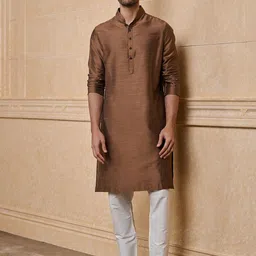 Tasva Mandarin Collar Long Sleeves Straight Kurta-picture-18