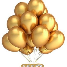 AMFIN Dark Golden Metallic Balloons - Pack Of 100-image-65