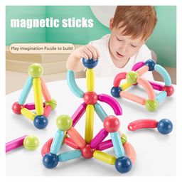 YAMAMA Magnetic Sticks Building Blocks Educational Stacking Toys With Magnetic Sticks Magnetic Balls And Magnetic Blocks For Kids 25 Pieces  Multicolor)-13