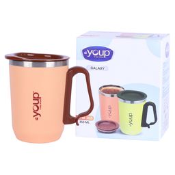YOUP Thermosteel Beige Color Coffee Mug GALAXY - 350 ml-image-21