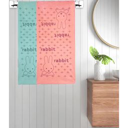 FABINALIV Set of 2 Multicolor Cartoon 300 GSM Cotton Kids Bath Towels (110X55 cm)-image-69