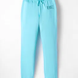 UCB Cotton Knit Full Length Lounge Pant With Text Print - Aqua Blue-picture-23