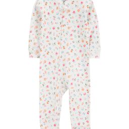 Carter's Knit Full Sleeves Sleep Suit With Floral Print - Ivory-picture-40
