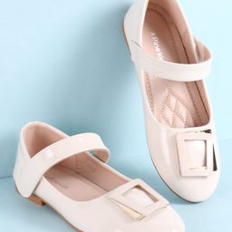 Pine Kids Ballerina with Velcro Closure & Applique - Beige-picture-35