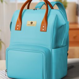 StarAndDaisy Diaper Bag for Mothers with Multi Compartments, Insulated Bottle Pockets, Waterproof, Ultra soft Oxford fabric, 24lt capacity -Blue-image-83