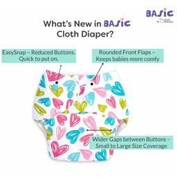SuperBottoms BASIC Reusable Cloth Diaper for babies 3m-3Years Freesize Adjustable, Washable and Reusable Pack of 3 image 2
