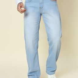 THE BEETEL HOUSE Men Baggy Fit Mid-Rise Low Distress Light Fade Stretchable Denim Jeans-image-89