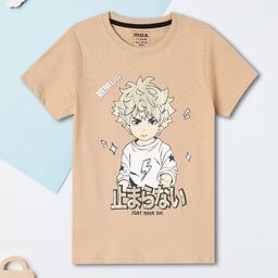 max Boys Printed Applique T-shirt-image-87