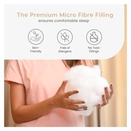 myarmor MY ARMOR Microfiber Sleeping Pillows Pack of 2 - White image 4
