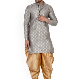 VEERA PARIDHAAN Men Floral Printed Regular Kurta with Salwar-picture-12