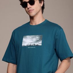 French Connection Printed Pure Cotton T-shirt-image-14
