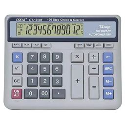 ORPAT Check & Correct Calculator Tax Calculations LCD Display, OT 1700T (Pack of 5)-25
