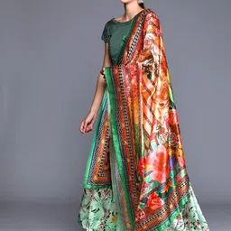 Kaizen TEXO FAB Printed Semi-Stitched Lehenga & Unstitched Blouse With Dupatta image 5