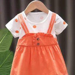 YK Girl Polka Dot Print Pinafore Dress-picture-24