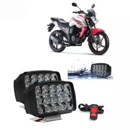 Cartronics 15  LED Fog Light With On/Off Switch  for Yamaha FZ-S Black (Set of 2 Pcs)-23