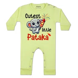 arvesa My First Diwali Printed Baby Rompers-picture-1