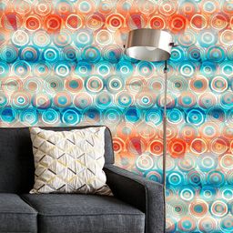 ArtzFolio Printed UV-Resistant Anti-Bacterial Abstract Colored Circles Peel & Stick Wallpaper-8