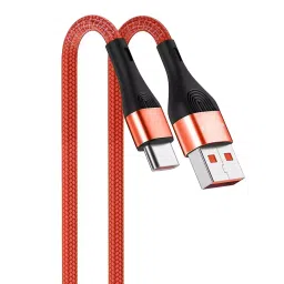 Bestor 25 W Round Type C 3A Fast Charging USB Cable Red 480 MBPS, Bst-Red-Cable-47