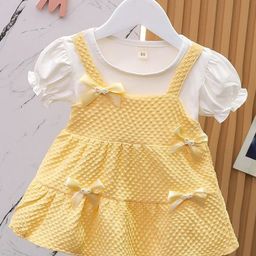 YK Girls Round Neck Cotton A-Line Dress-image-54