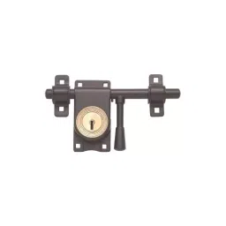 Harrison 200 mm Iron PC Finish 6 Lever Rod Lock with 2 Keys, RODLOCK-0085-PC-200MM-PK01-15