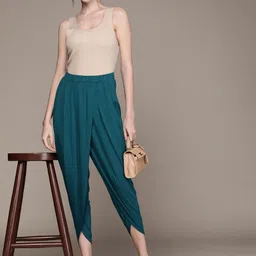 aarke Ritu Kumar Women Teal Dhoti Pants-image-4