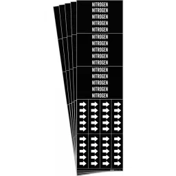BRADY Pipe Marker Nitrogen Black & White for 19.05 mm (3/4 Inch) and Smaller Outer Diameter Pipe, 781X34 Pack of 15 Pcs)-image-94