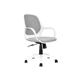 Rose Zaria Ergonomic Office Chair Mid Back White & Grey India-image-58
