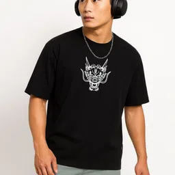 Be Crazy Shankar Impex Anime Graphic Printed Drop-ShoulderSleeves Cotton Oversized T-shirt-image-95