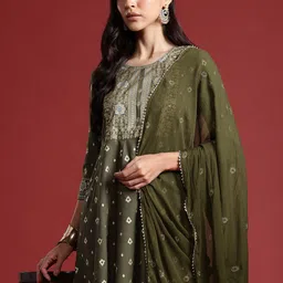 Anouk Women Ethnic Motifs Printed Regular Kurta with Trousers & Dupatta-51