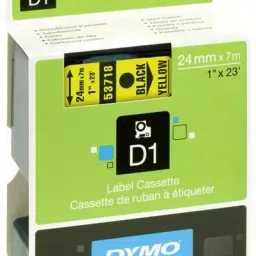 DYMO D1 24 x 7 mm Label Tape Black on Yellow-image-82