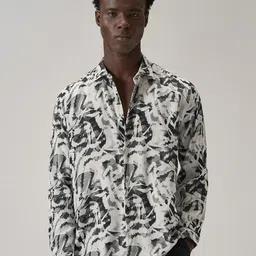Banana Club Men Classic Slim Fit Opaque Printed Casual Shirt-image-58