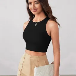 KERI PERRY Colourblocked Tank Crop Top-image-89