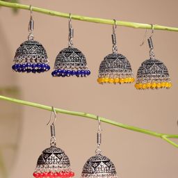 Sangria Contemporary Jhumkas Earrings-image-5