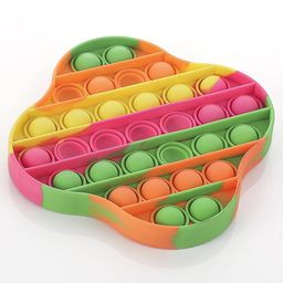 Aditi Toys Square Shape Glow in The Dark Pop it Bubble Fidget Toy - Multicolor-25