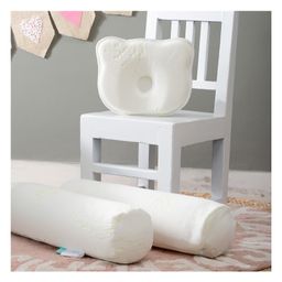 The White Willow Baby's Memory Foam Head Shaping Pillow with Soft Bolster Cushion for Side Support Bolster Size - White-12