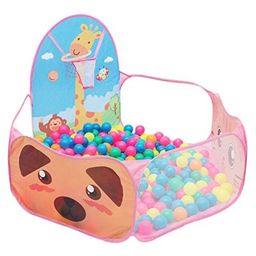 BabyGo Kids Activity Giraffe Ball Pool for Kids Play Tent House (without ball) - Pink-4