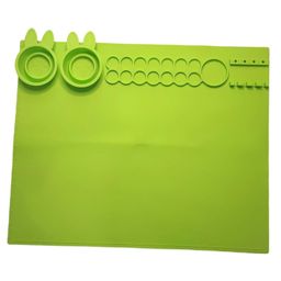 Ji and Ja Silicone Craft Mat for Watercolor Kids Painting, Art Jewelry Necklace Making Green | Home & Kitchen| Craft Materials| Candle Making| Moulds Pack of 1 (Random Color)-image-19